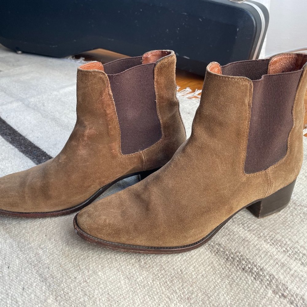 Dara Chelsea Brown Suede Ankle Boots